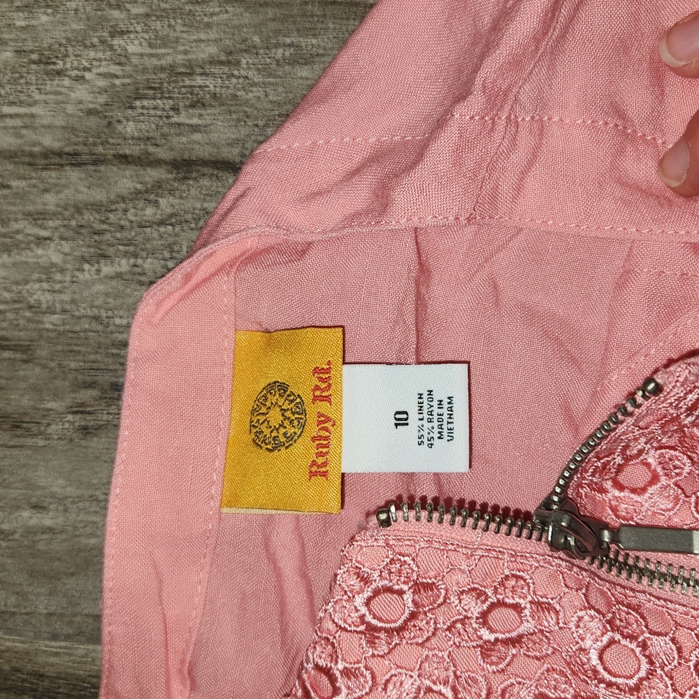 Ruby Rd. Light Pink Embroidered Blazer - Picture 2 of 2